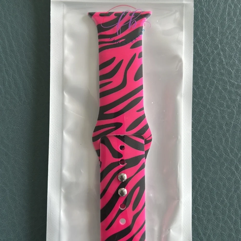 Fuschia Leopard Apple Watch Band